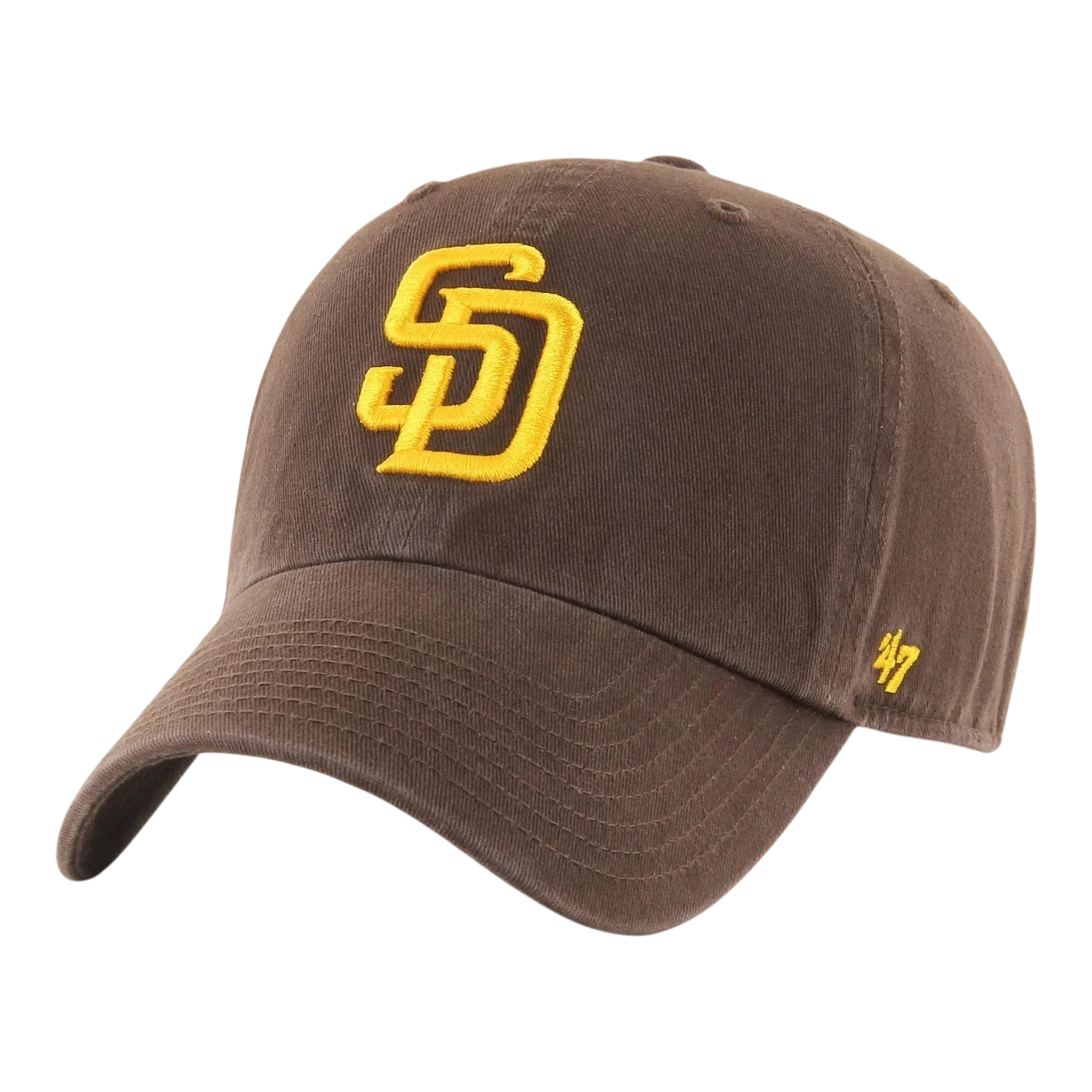 Specialty 47 Brand Clean Up San Diego Padres Strapback Hat — Brown Adjustable Cap Natural