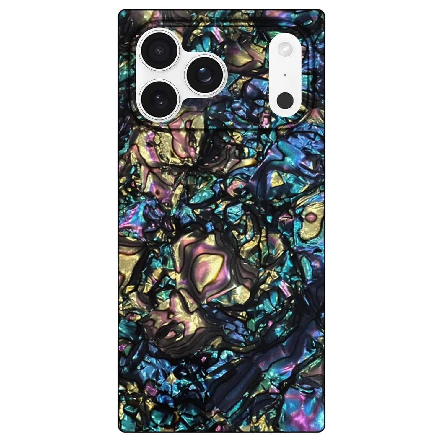 Artisan Flaunt Square Protective Case - Compatible with iPhone 17 Pro Max - Compatible with MagSafe Wireless Charging - Drop-Tested Shockproof - Abalone Shell Dependable
