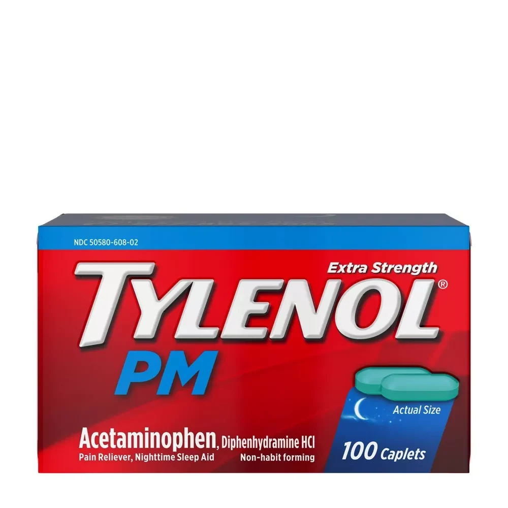 Luxury Tylenol Pm Extra Strength Pain Reliever And Nighttime Sleep Aid Caplets 100 Ea Convenient