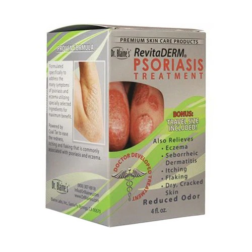 Breathable Dr. Blaines RevitaDERM Psoriasis Treatment Reduced Odour Formula- 4 oz Reusable