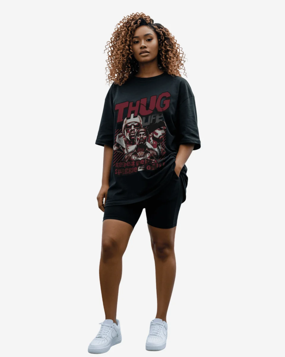 Clean G West Thug Life Oversized Women's T-Shirt Outstanding