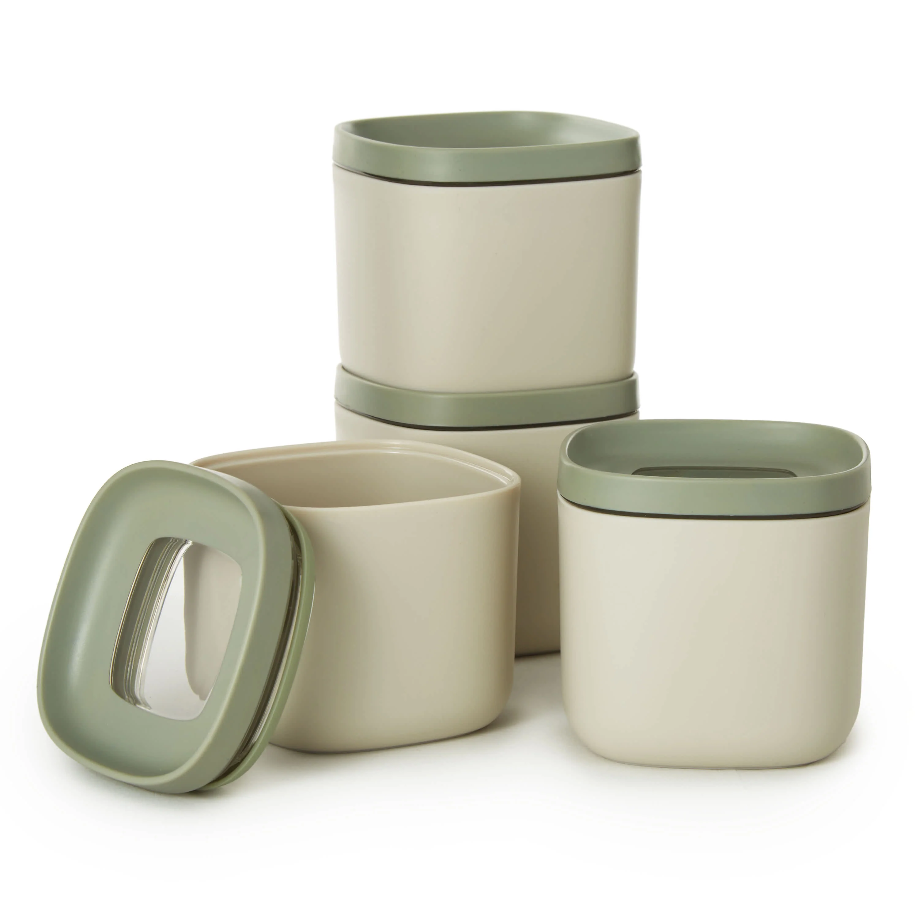 Effective BergHOFF Leo Balance 4Pc Covered Food Container Set 5.4oz Recycled Material High-Performance