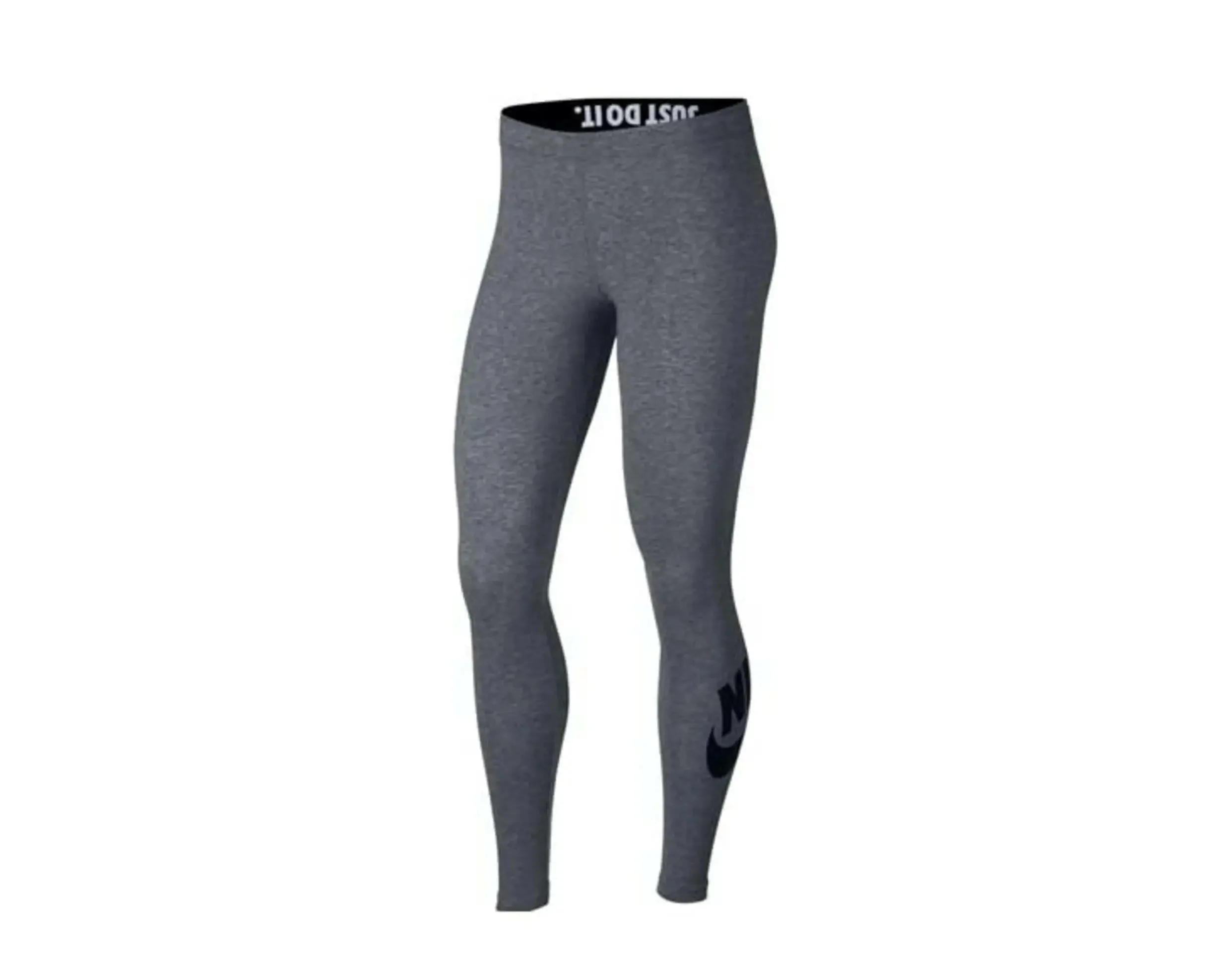 Eco-Friendly Nike Sportswear Leg-A-See Logo Women Leggings Gray Black First-Class