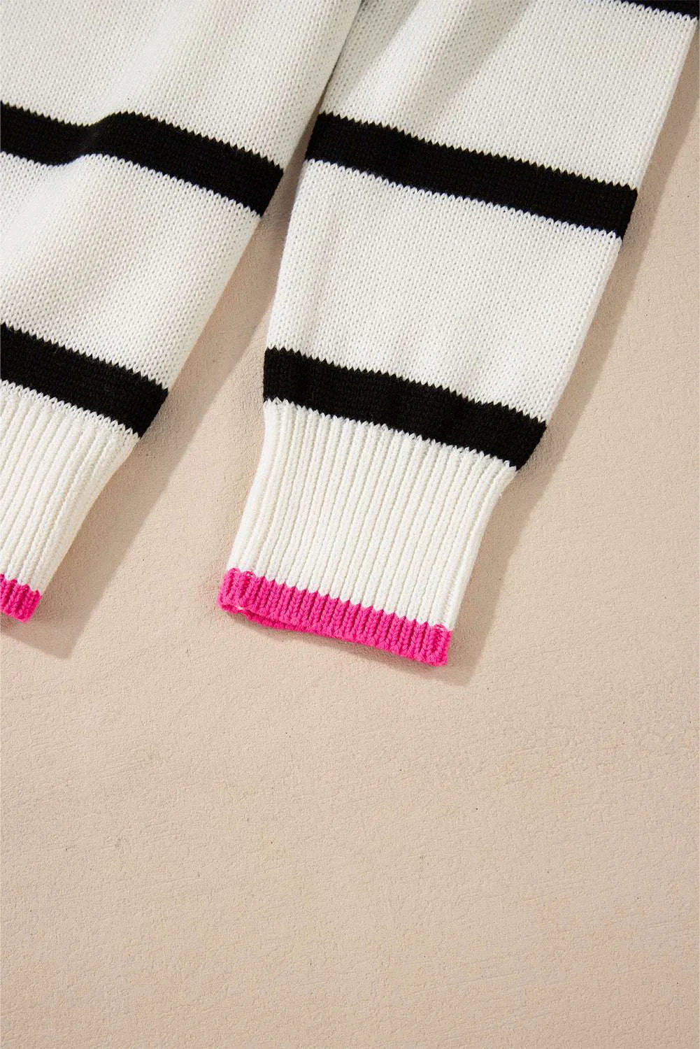 Convenient Threaded Pear Avery Contrast Drop Shoulder Sweater Luxury