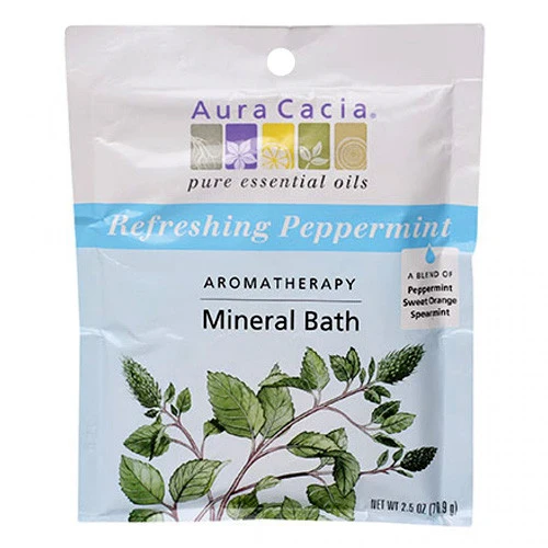 Easy-to-Use Aura Cacia Aromatherapy Mineral Bath Refreshing Peppermint - 2.5 Oz High-Performance