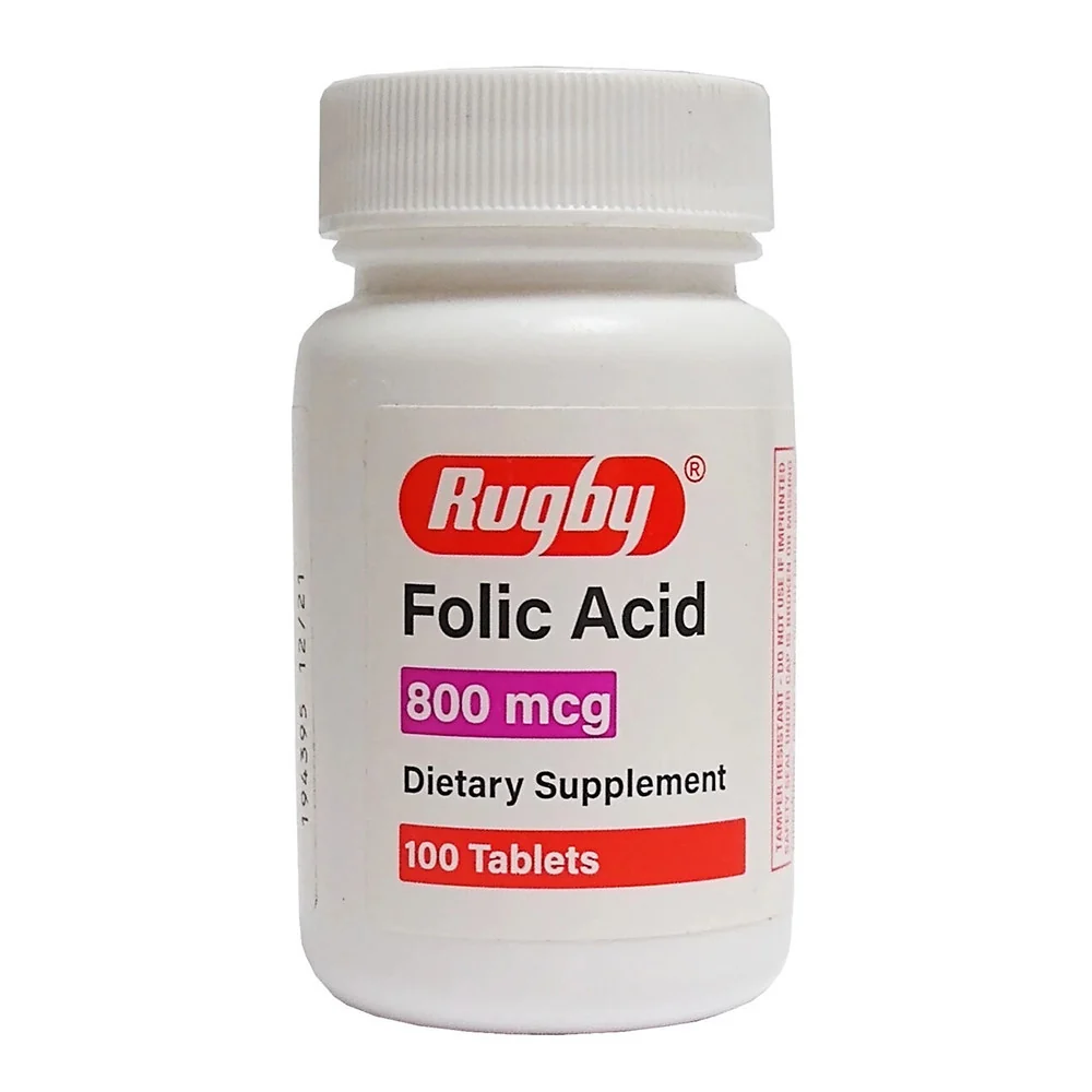 Exclusive Rugby Folic Acid 800 Mcg Supplement Tablets 100 Ea Next-Generation