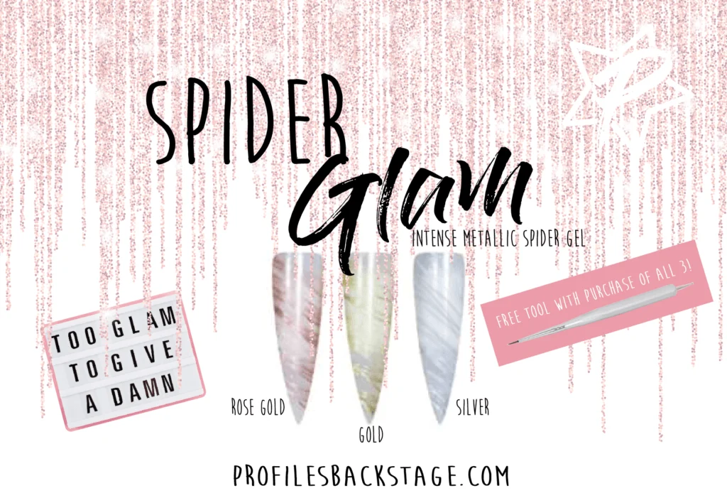 Elite Metals GLAM Metallic Spider Gel Set Organic