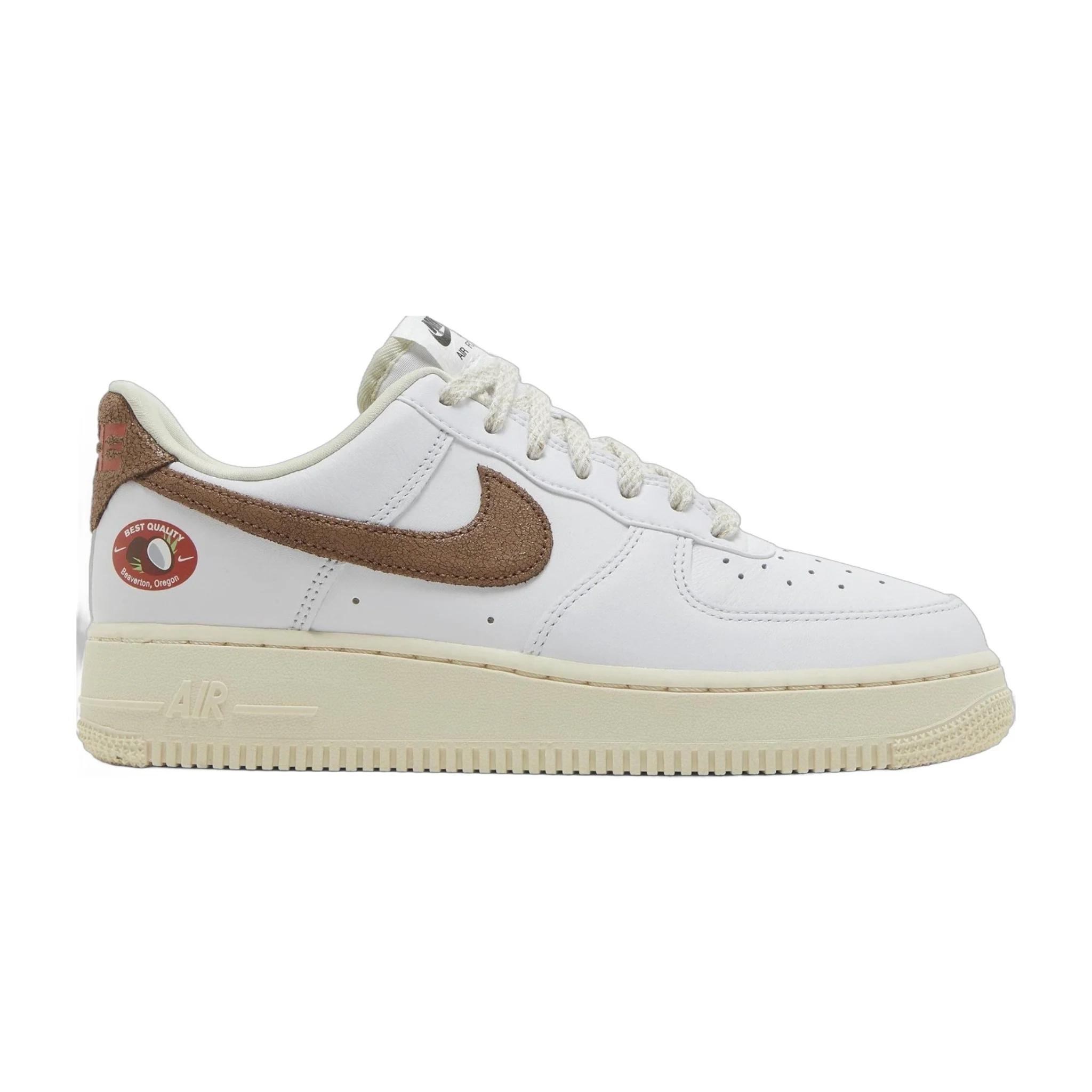 Solid Nike Women's Air Force 1 '07 Lx 'Coconut' Sneakers World-Class