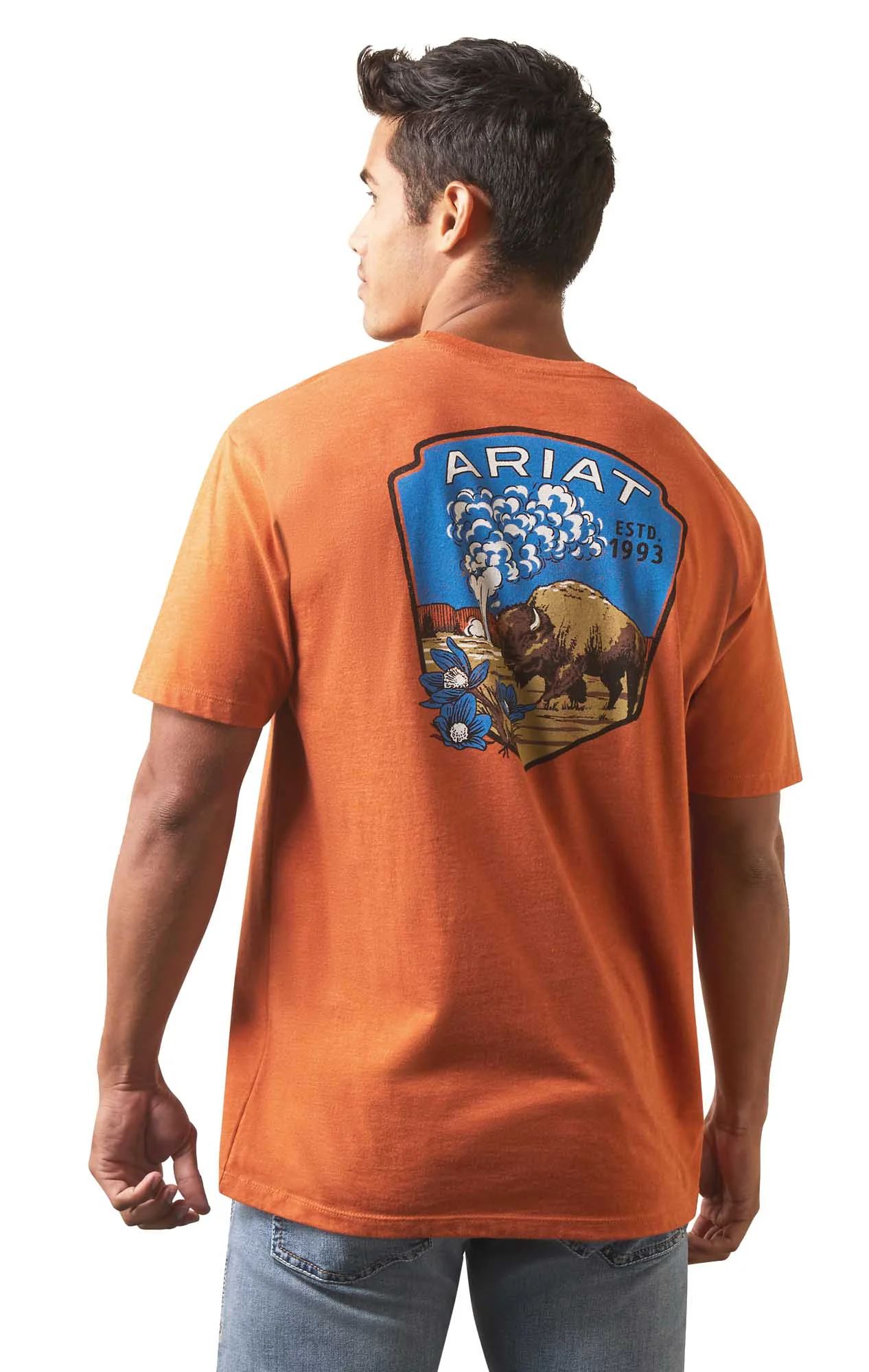 Fine Crafted Ariat Men's Old Faithful Short Sleeve T-Shirt Functional
