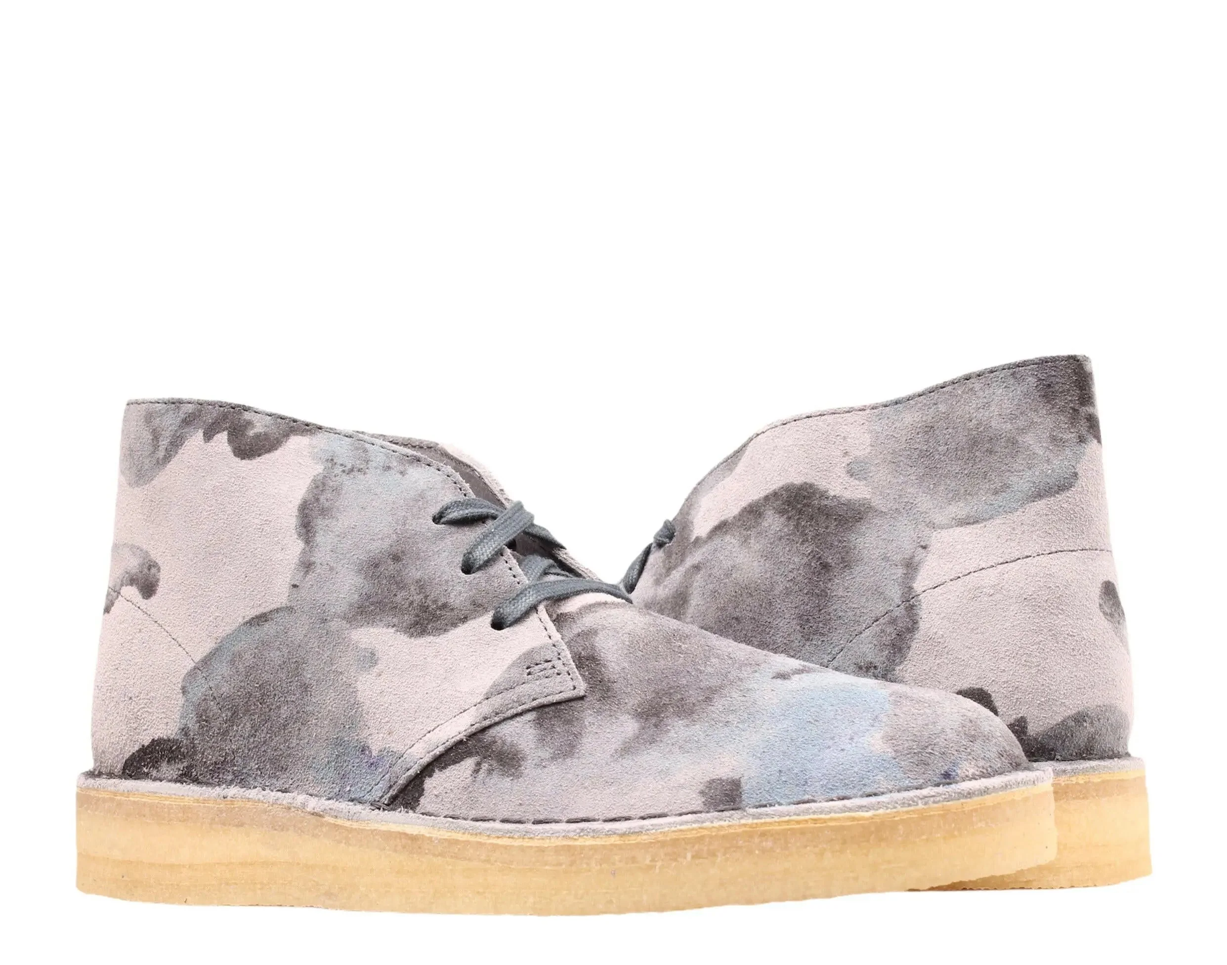 Elegant Clarks s Desert Coal Men Casual Chukka Boots Blue Camo Verified