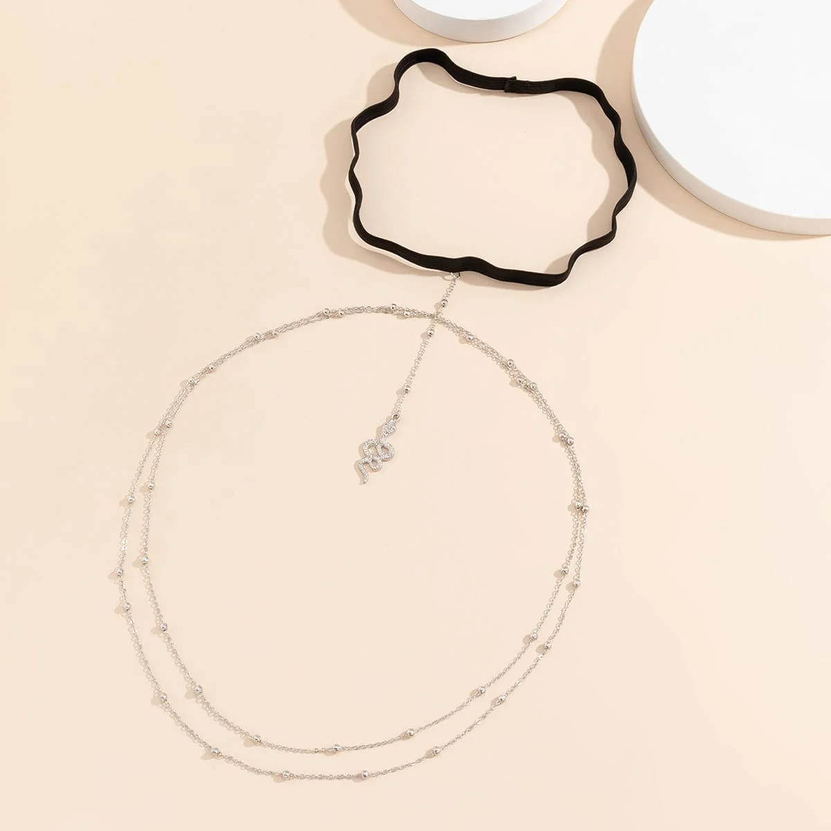 Carefully Designed Silvertone Snake Layered Leg Chain Next-Generation