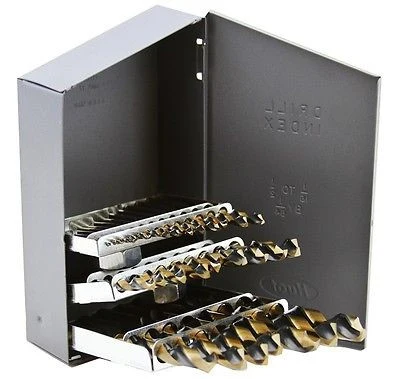Original 29 Piece Cobalt Fractional US Drill Index Bits Luxury