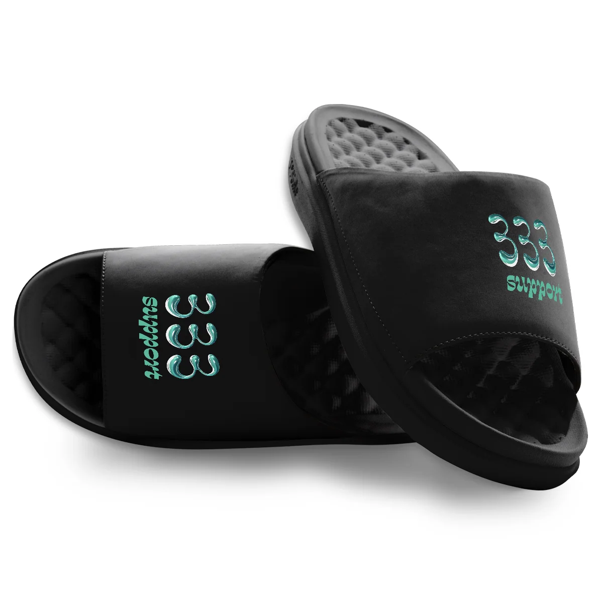 User-Friendly 333 Angel Number Motive Slide Sandals Premium Material