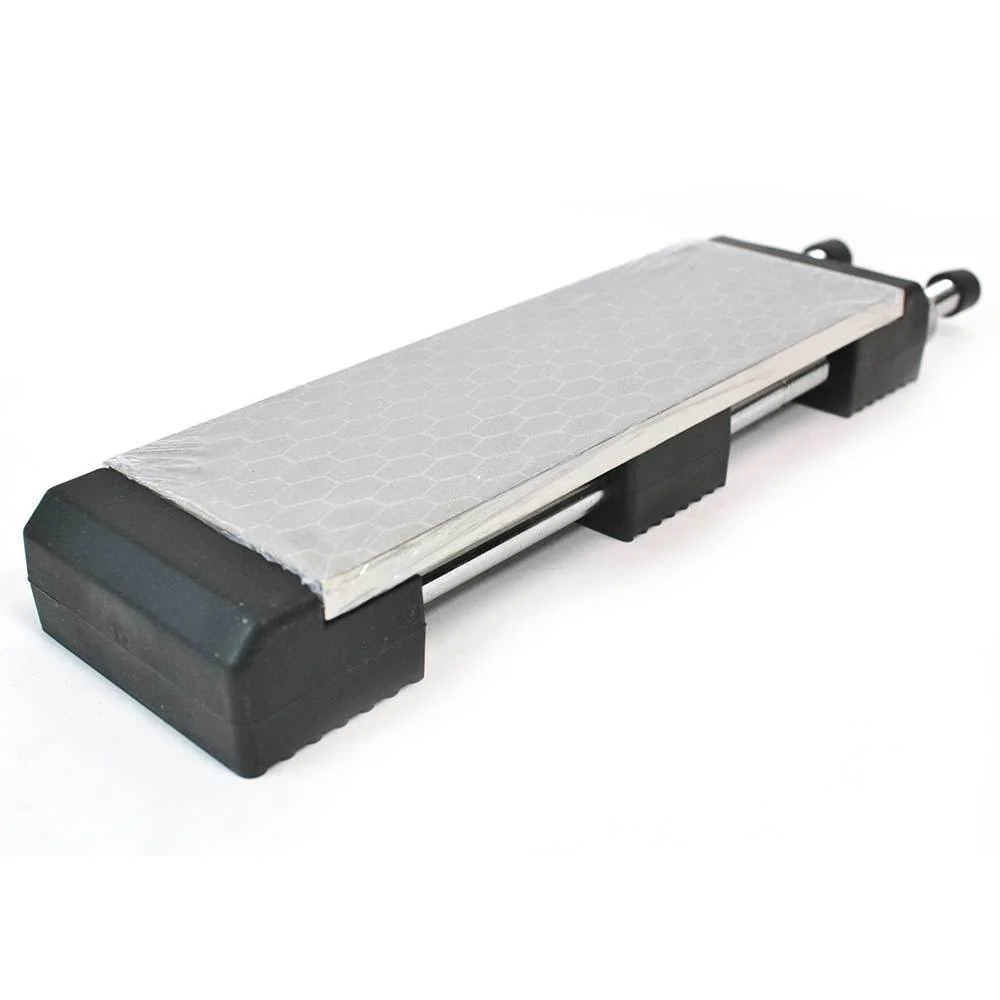Minimalist Double Sided Diamond Sharpening Stone 400 1000 Grit with Holder Clean