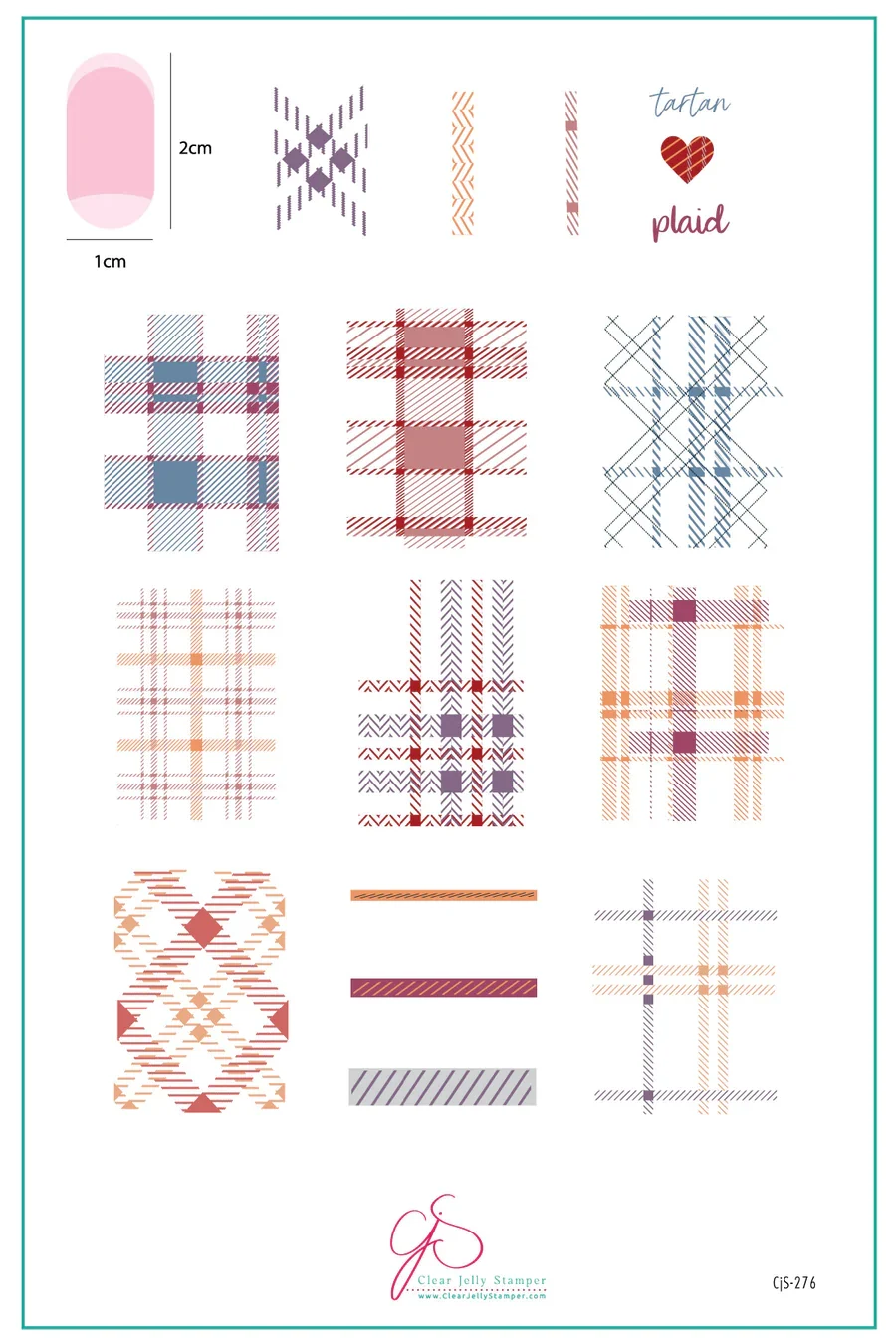 Durable Build Your Own Plaid CjS-276 - Clear Jelly Stamping Plate Stylish
