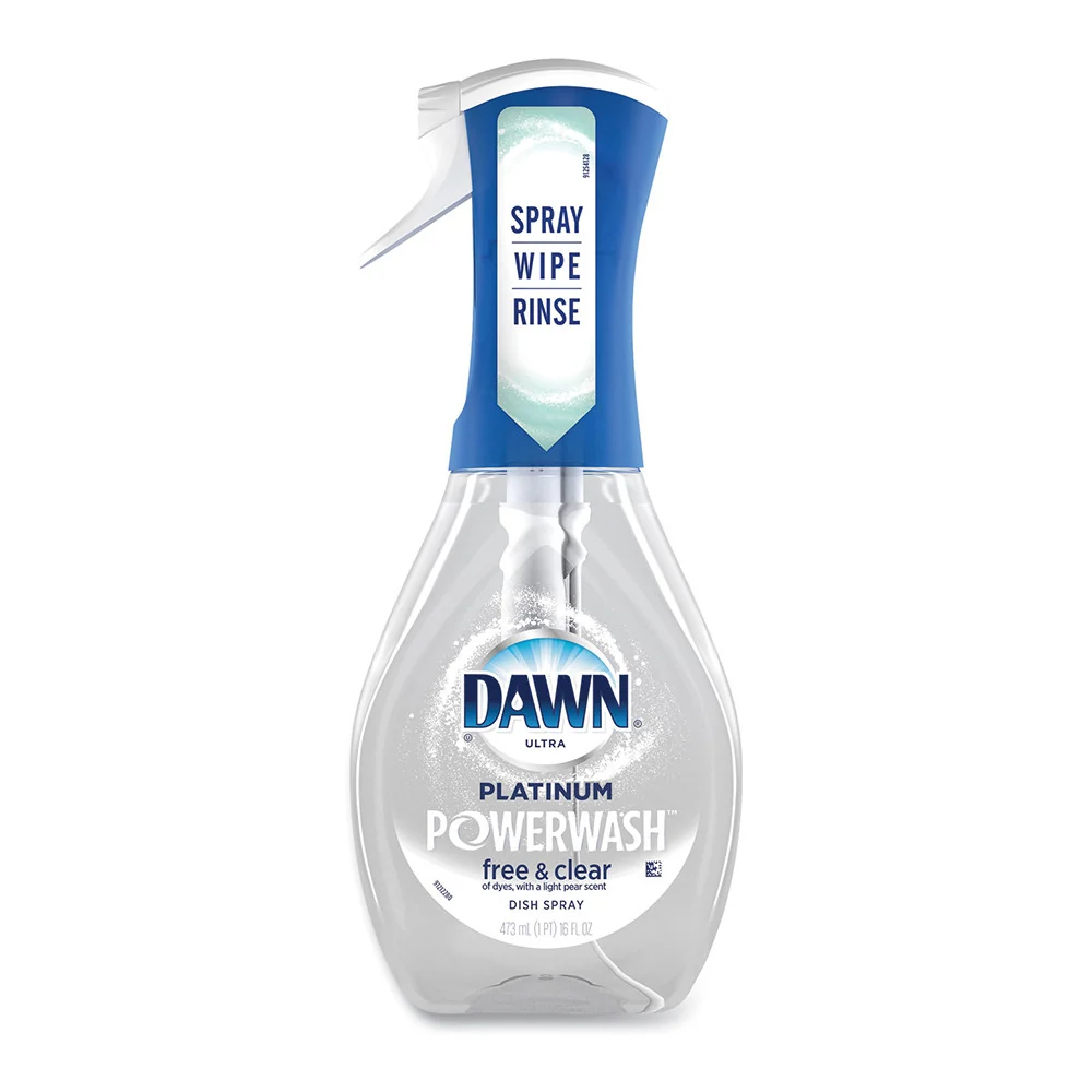 Reusable Dawn and Clear Powerwash Dish Spray Dish Soap Pear Scent 16 Oz Minimalist