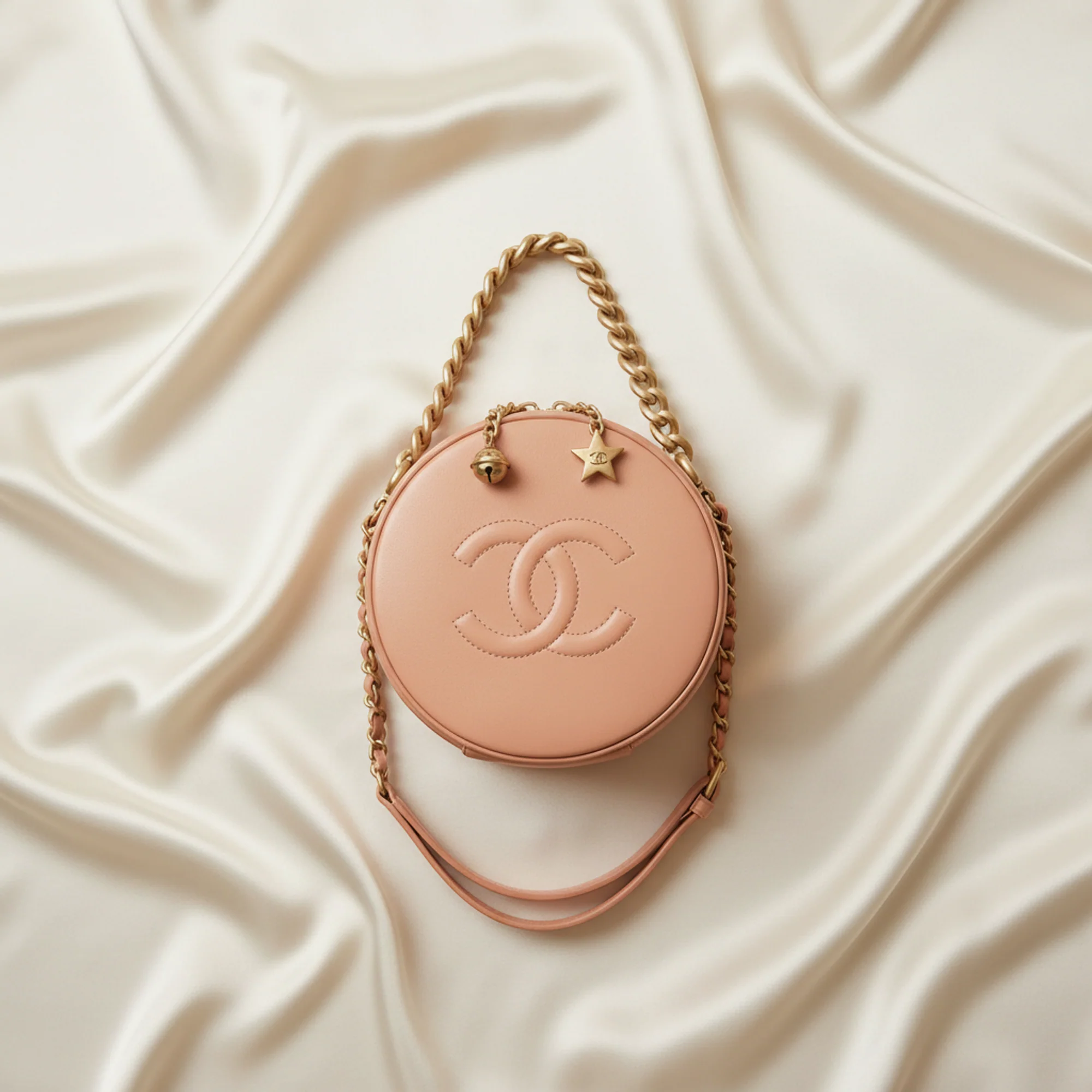 Refined Chanel Matelassé Round as Earth · Leather Premium Material