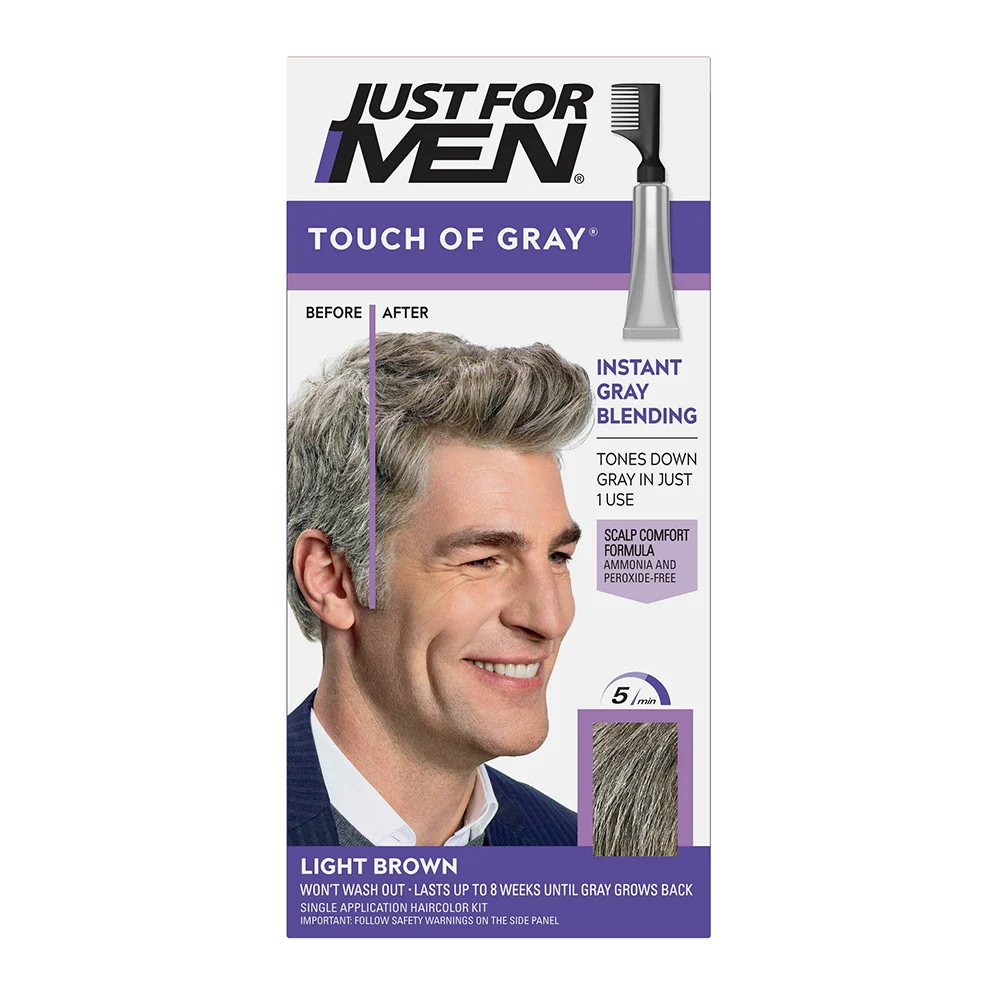 Efficient Just For Men Touch Of Gray Hair Color Light Brown Gray T 25 1 Ea Professional