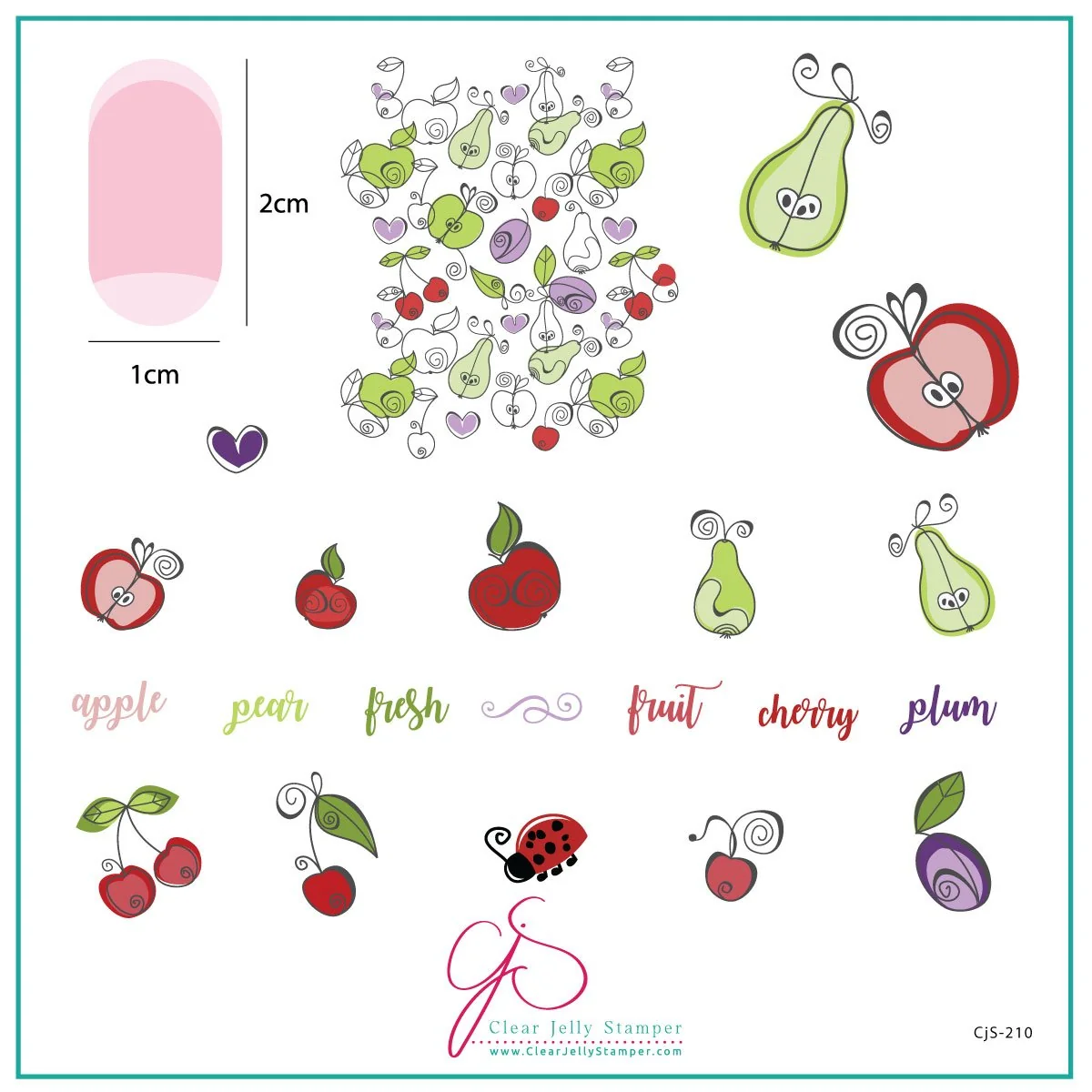 Smart Fruit Cocktail Collection - Take Your Pick CjS-210 - CJS Medium Stamping Plate Lightweight