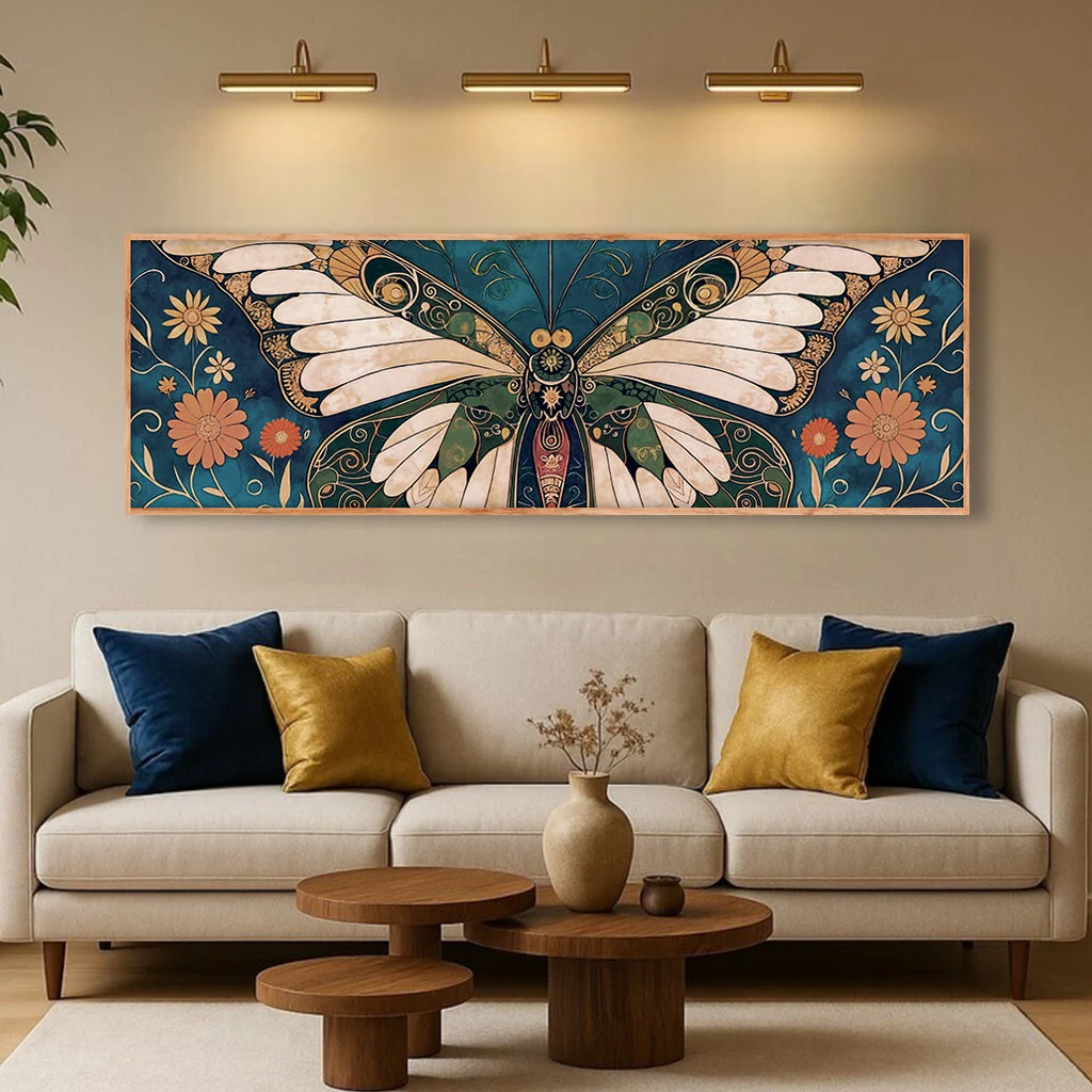 Organic Abstract Vintage Butterfly Wall Art Advanced