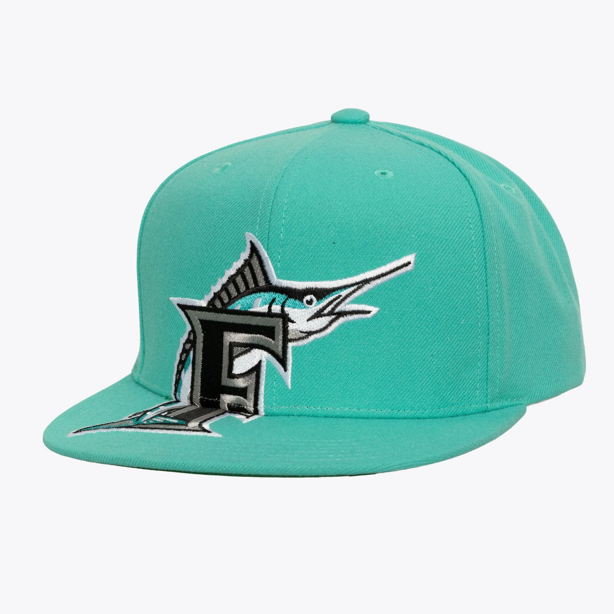 Crafted Mitchell Ness Men's MLB Xl Logo Snapback Coop Marlins Snapback Caps Outstanding