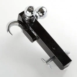 Excellent Steel Triple Ball Trailer Hitch Mount with Hook for 2 Receiver Tow Towing Bar Expertly Made