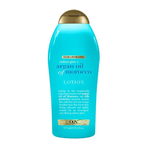 Durable Ogx Radiant Glow Plus Argan Oil of Morocco Extra Hydrating Lotion 19.5 Oz Safe