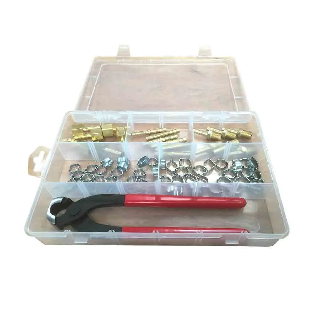 User-Friendly Air Hose Barb Crimping Crimper Repair Tool Kit Comfortable
