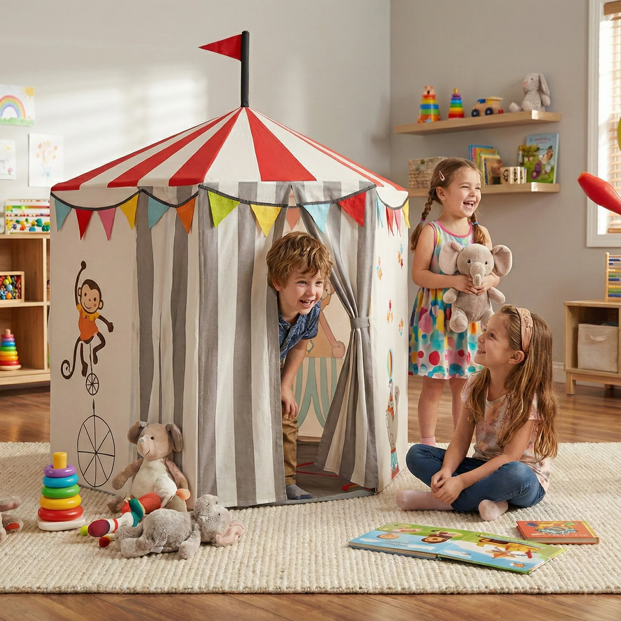Quality Circus Tent Play Home for Kids Refined