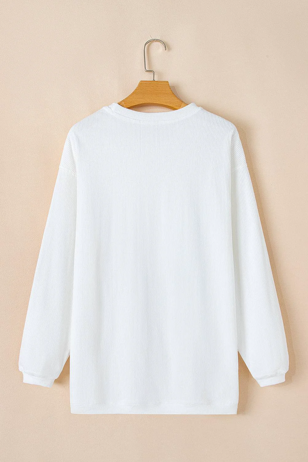 Premium Material Threaded Pear Aria Christmas Fashion Corded Sweatshirt Fine