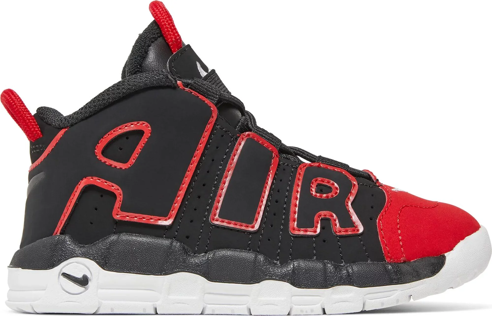 Fashionable Nike Toddlers Air More Uptempo 96 'Red Toe Td' Sneakers Crafted
