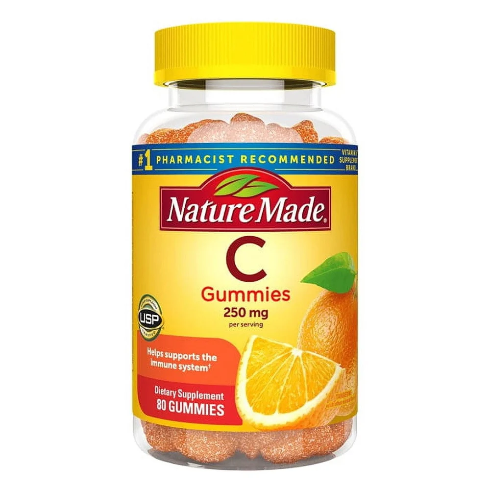 Professional Nature Made Vitamin C Adult Orange Gummies 250 mg 80 Ea Recyclable